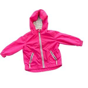 Hanna Andersson wind at your back anorak lined pink rain jacket size 90cm size 3